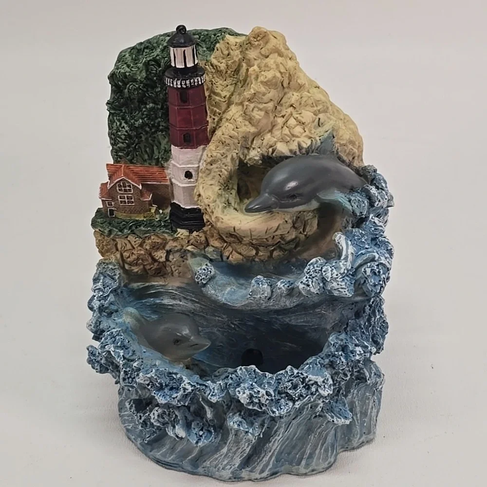 Fountain Dolphin / Lighthouse‎ Figurine Nautical Theme 7
